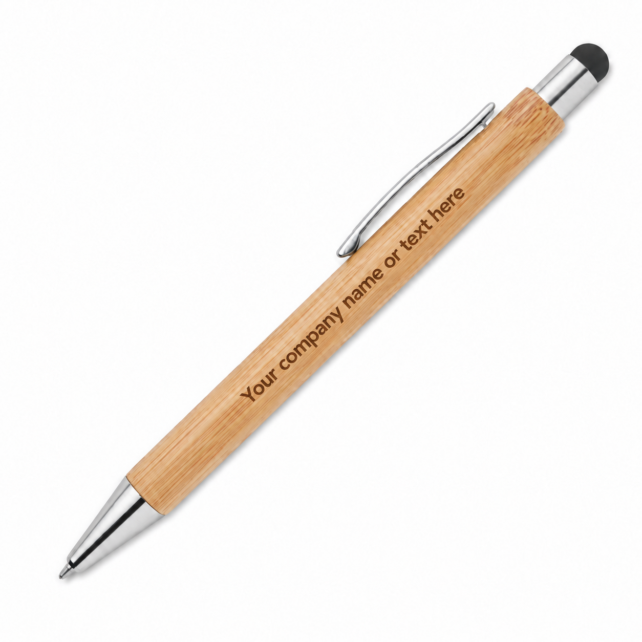 Bamboo pen engraved with Your company name or text here