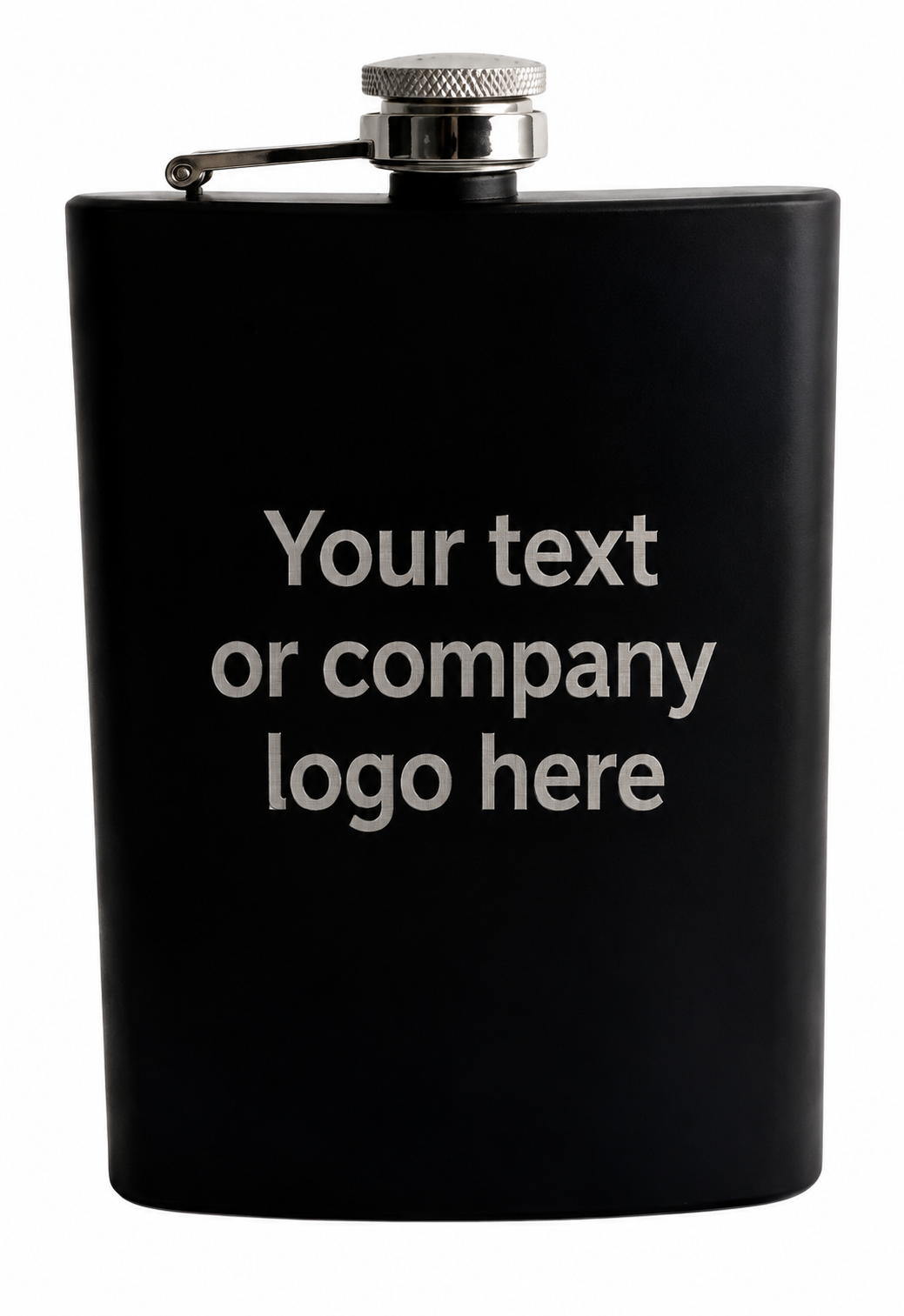 Hip Flask engraved with Your text or company logo here